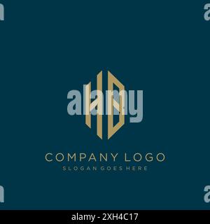 HB Letter logo icon design Stock Vector