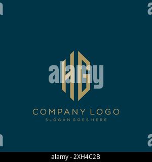 HG Letter logo icon design Stock Vector