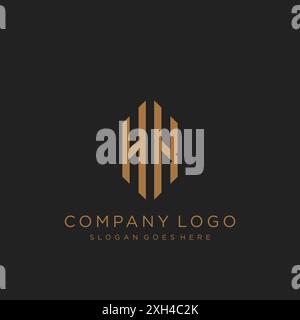 HK Letter logo icon design Stock Vector