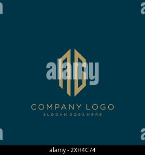 NC Letter logo icon design Stock Vector