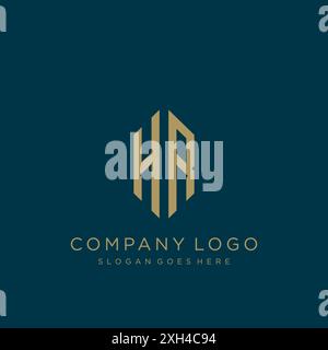 HR Letter logo icon design Stock Vector