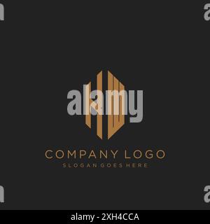 KW Letter logo icon design Stock Vector