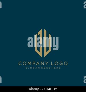 LU Letter logo icon design Stock Vector