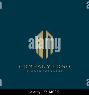 MN Letter logo icon design Stock Vector
