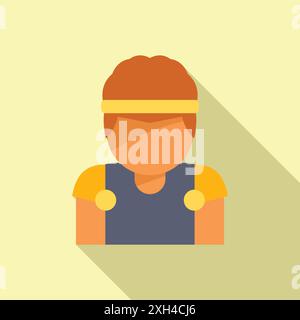 Roman gladiator is preparing for battle in the arena, wearing traditional armor and a helmet Stock Vector