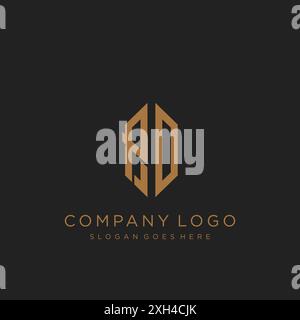 PD Letter logo icon design Stock Vector