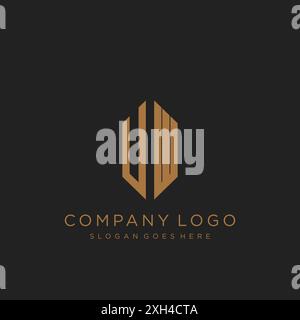 UW Letter logo icon design Stock Vector