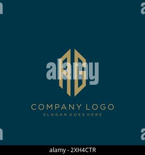 RG Letter logo icon design Stock Vector