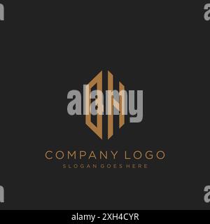 QH Letter logo icon design Stock Vector