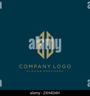 TJ Letter logo icon design Stock Vector