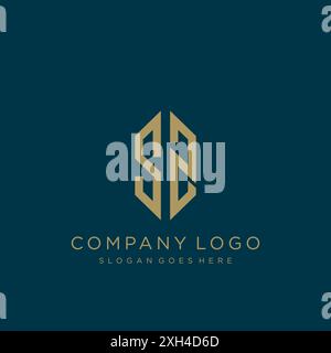 SZ Letter logo icon design Stock Vector