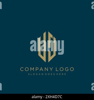 UJ Letter logo icon design Stock Vector