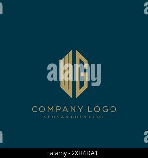 WG Letter logo icon design Stock Vector