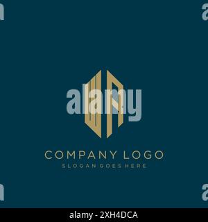 WR Letter logo icon design Stock Vector