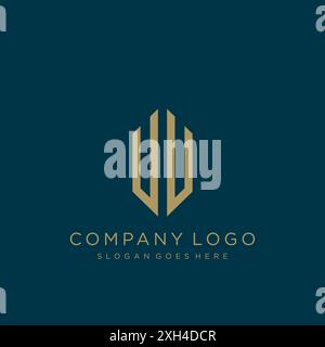UU Letter logo icon design Stock Vector