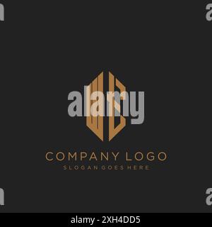 WT Letter logo icon design Stock Vector