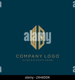 WB Letter logo icon design Stock Vector