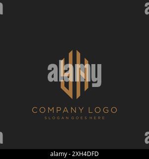 YH Letter logo icon design Stock Vector