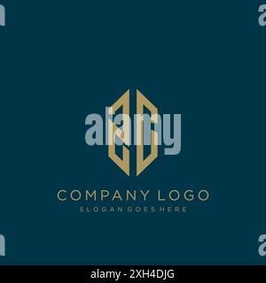 ZC Letter logo icon design Stock Vector