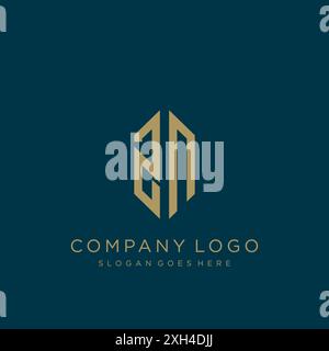 ZN Letter logo icon design Stock Vector