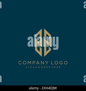 ZZ Letter logo icon design Stock Vector