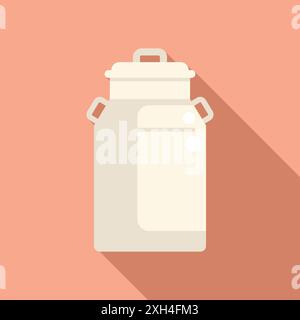 Classic milk canister holding fresh milk, perfect for designs related to farming and dairy products Stock Vector