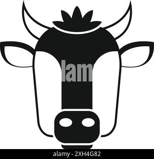 head modern minimal cow livestock logo design vector graphic symbol ...