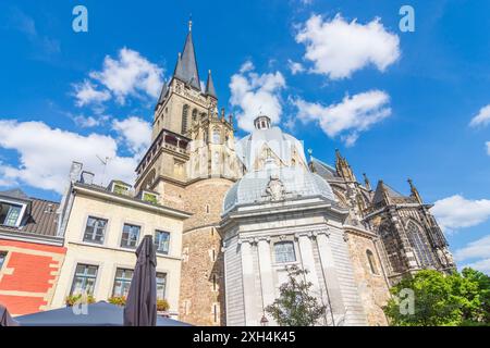 Aachen: Aachen Cathedral in , Nordrhein-Westfalen, North Rhine-Westphalia, Germany Stock Photo