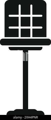 Simple vector of a tall bird feeder standing on one leg Stock Vector