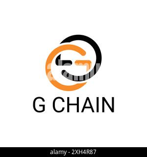 G Letter Chain Connection Business Brand Circle Line Logo Template Stock Vector