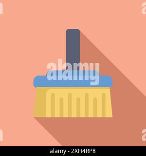 Cleaning brush icon. Flat illustration of cleaning brush icon for web design Stock Vector
