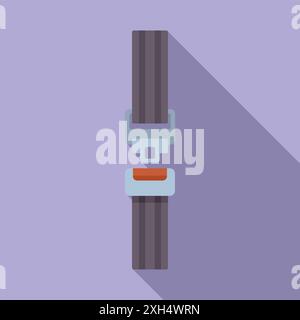 Open and ready to click into place, this seatbelt buckle is keeping you safe on the road Stock Vector