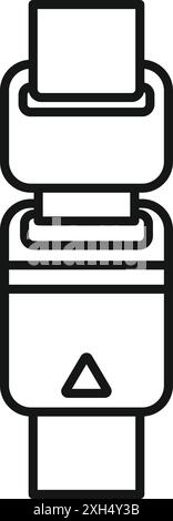 Usb flash drive icon in outline style for web design isolated on white background Stock Vector