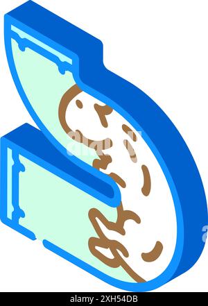 hamster in tunnel pet isometric icon vector illustration Stock Vector