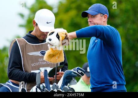 North Berwick, Scotland, UK. 11th July 2024. Day One at the Genesis Scottish Open which starts today until 14th July at the Renaissance Course outside North Berwick in East Lothian. PIC; Rory McIlroy.  Iain Masterton/Alamy Live News Stock Photo