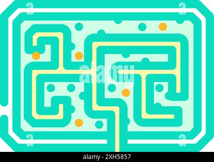 corn maze autumn color icon vector illustration Stock Vector