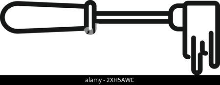Blacksmith tool forging metal with handle for work in the forge Stock Vector