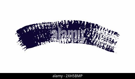 Yellow ink paint vector brush strokes. Thick dirty distress texture. Grunge rough paint brushes. touch material, dirty splash, handwritten texture sim Stock Vector