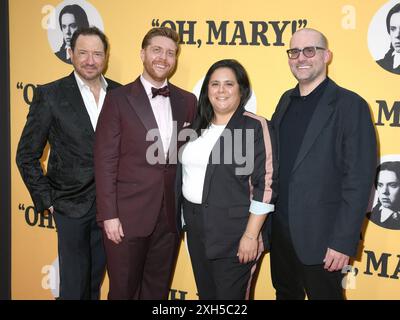 Ny. 11th July, 2024. Kevin McCollum, Lucas McMahon, Carlee Briglia, Mike Lavoie at arrivals for OH, MARY! Opening Night on Broadway, Lyceum Theatre, New York, NY, July 11, 2024. Credit: Quoin Pics/Everett Collection/Alamy Live News Stock Photo