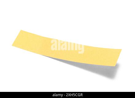 Yellow sticky note strip with shadow isolated Stock Photo
