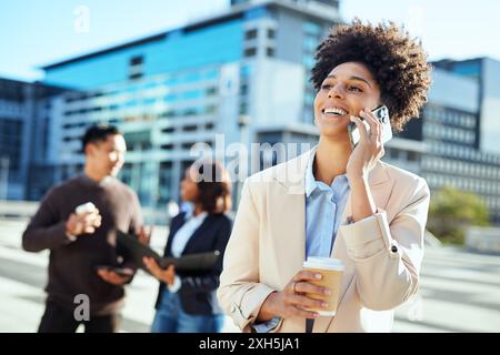 Diverse Group of Urban Entrepreneurs Engaged in Business Activities in Modern City Stock Photo