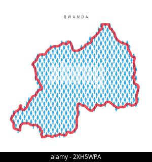 Rwanda population map. Large group of realistic a diverse crowd of ...