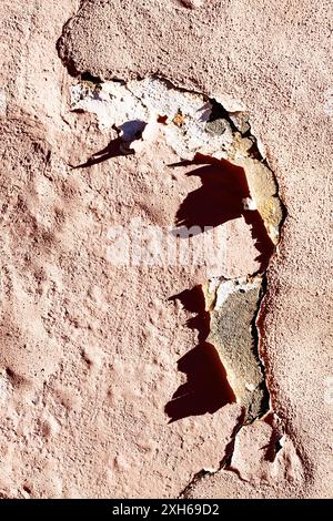 brown wall peeling in Alhambra Stock Photo