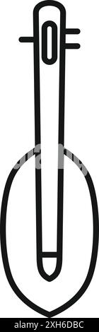 Simple black and white icon of an electric scooter, perfect for an app or website related to urban mobility Stock Vector