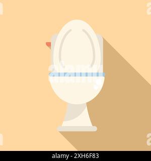 Simple yet elegant, this toilet bowl brings a touch of modern design to any bathroom Stock Vector