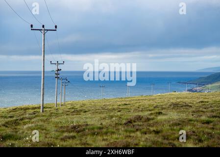 Views across Loch Torridon on the Applecross Penninsula in the Scottish Highlands. Stock Photo