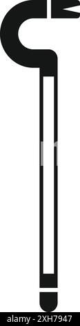Crowbar tool forcing opening pry bar construction icon, flat style ...