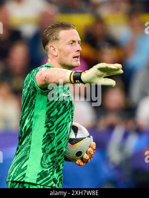 Jordan Pickford, England 1  in the semi final match  NETHERLANDS - ENGLAND 1-2 of the UEFA European Championships 2024  on Jul 10, 2024  in Dortmund, Germany.  Photographer: Peter Schatz Stock Photo