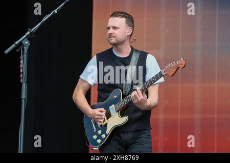 Glasgow, UK. 12th July, 2024. The band 'Picture This' played TRNSMT on the first day of the annual music festival, held in Glasgow Green, near Glasgow City centre, Scotland, UK. Credit: Findlay/Alamy Live News Stock Photo