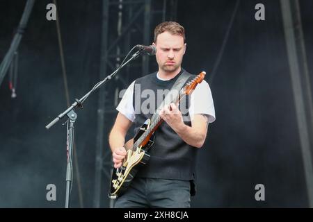 Glasgow, UK. 12th July, 2024. The band 'Picture This' played TRNSMT on the first day of the annual music festival, held in Glasgow Green, near Glasgow City centre, Scotland, UK. Credit: Findlay/Alamy Live News Stock Photo